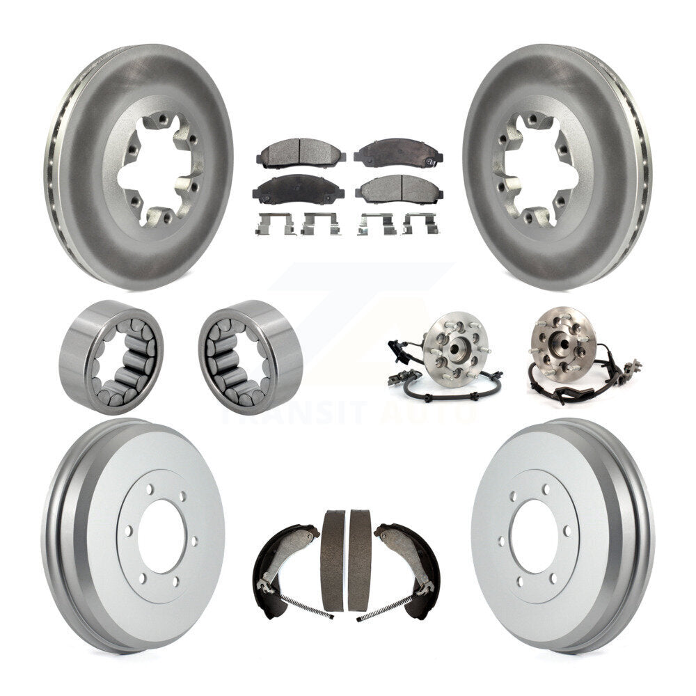 Kit de chaussures de plaquettes de Rotor de frein enduites de roulement de moyeu avant et arrière (10 pièces) pour Chevrolet GM