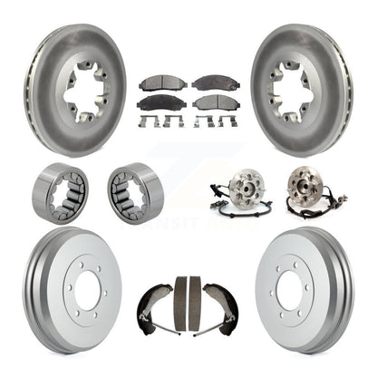 Kit de chaussures de plaquettes de Rotor de frein enduites de roulement de moyeu avant et arrière (10 pièces) pour Chevrolet GM