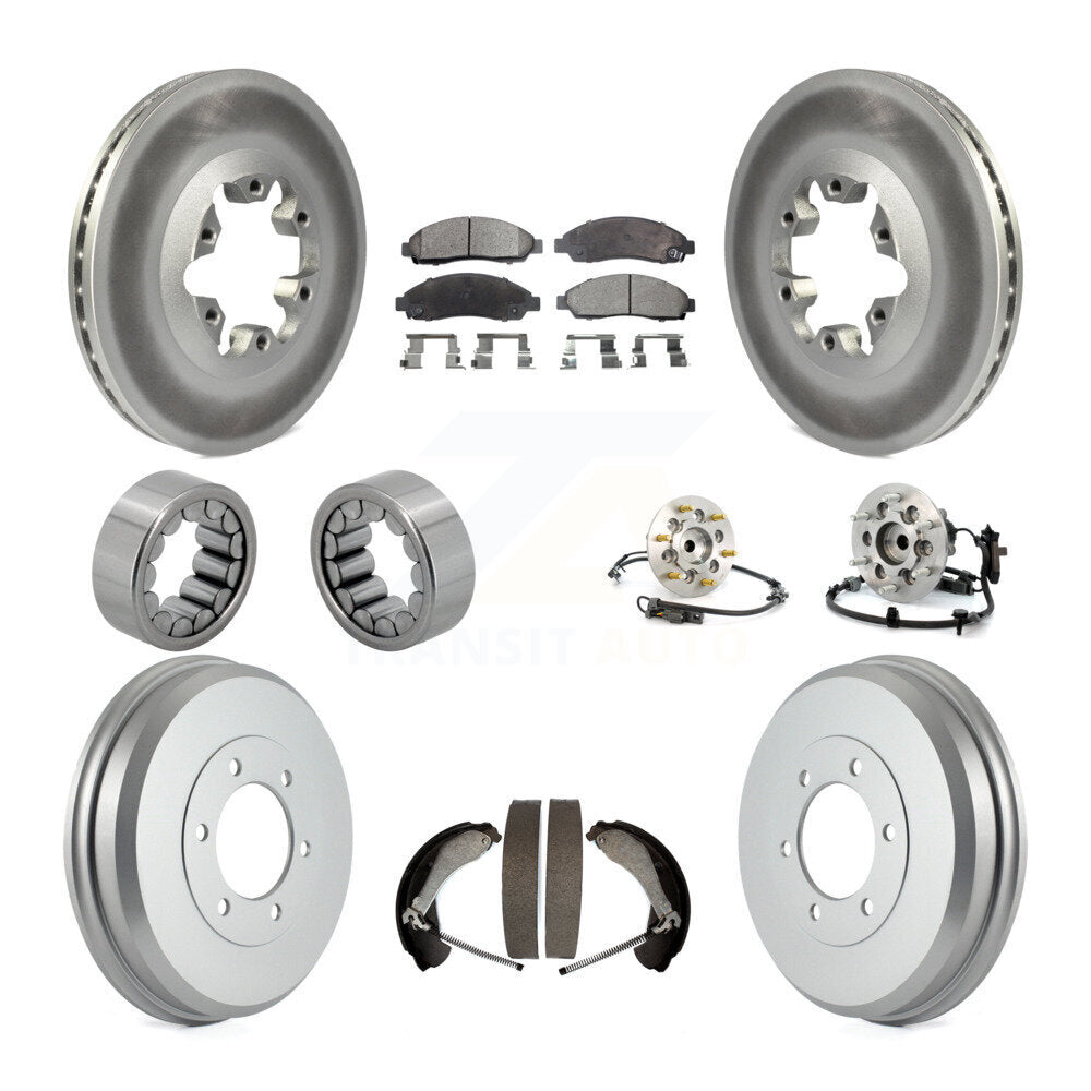 Kit de chaussures de plaquettes de Rotor de frein enduites de roulement de moyeu avant et arrière (10 pièces) pour Chevrolet GM