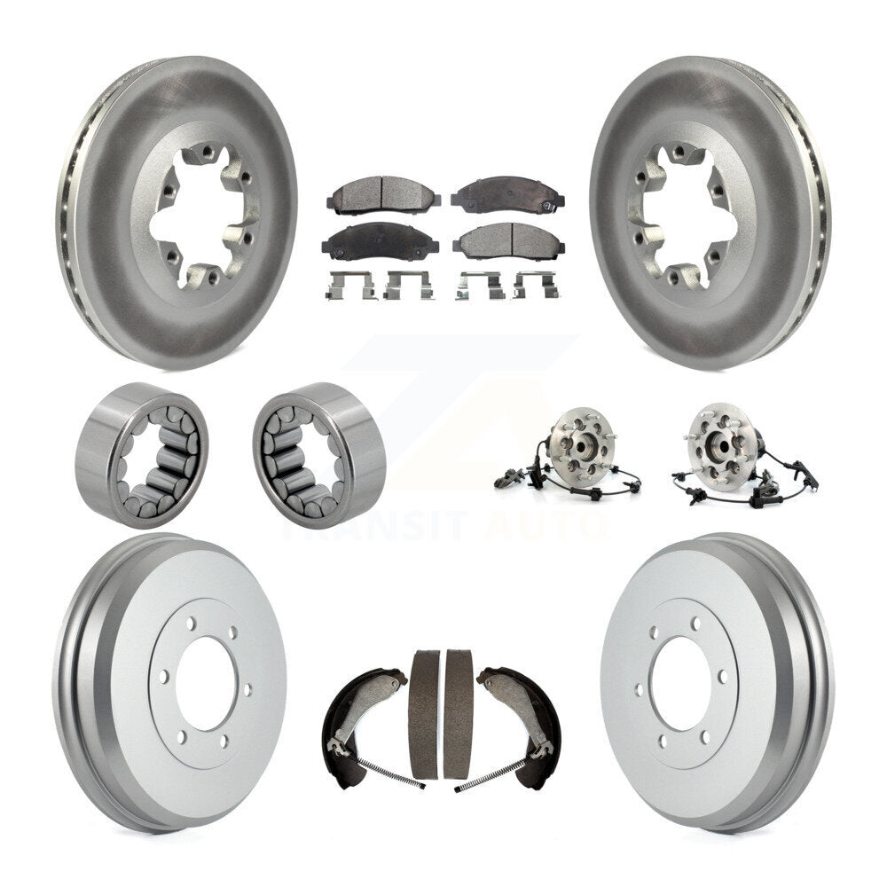 Kit de chaussures de plaquettes de Rotor de frein enduites de roulement de moyeu avant et arrière (10 pièces) pour Chevrolet GM