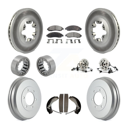 Kit de chaussures de plaquettes de Rotor de frein enduites de roulement de moyeu avant et arrière (10 pièces) pour Chevrolet GM
