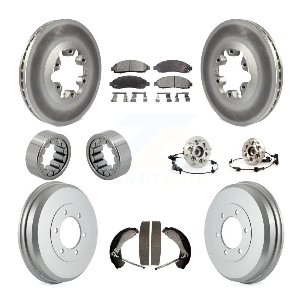 Kit de chaussures de plaquettes de Rotor de frein enduites de roulement de moyeu avant et arrière (10 pièces) pour Chevrolet GM