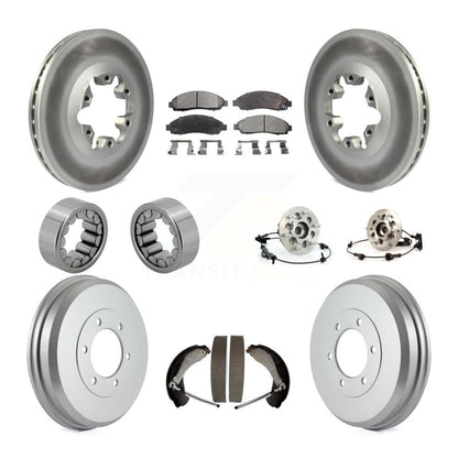 Kit de chaussures de plaquettes de Rotor de frein enduites de roulement de moyeu avant et arrière (10 pièces) pour Chevrolet GM