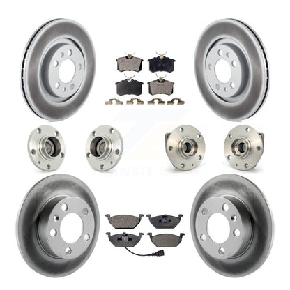 Kit de plaquettes de rotor de frein, roulement de moyeu avant et arrière (10 pièces) pour Volkswagen Golf Cit