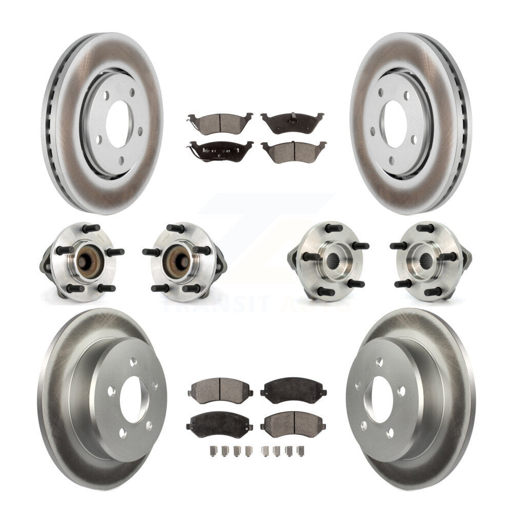 Kit de plaquettes de Rotor de frein, roulement de moyeu avant et arrière (10 pièces) pour Dodge Caravan Grand