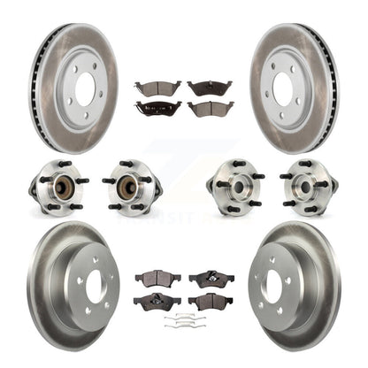 Kit de plaquettes de Rotor de frein, roulement de moyeu avant et arrière (10 pièces) pour Dodge Grand Caravan
