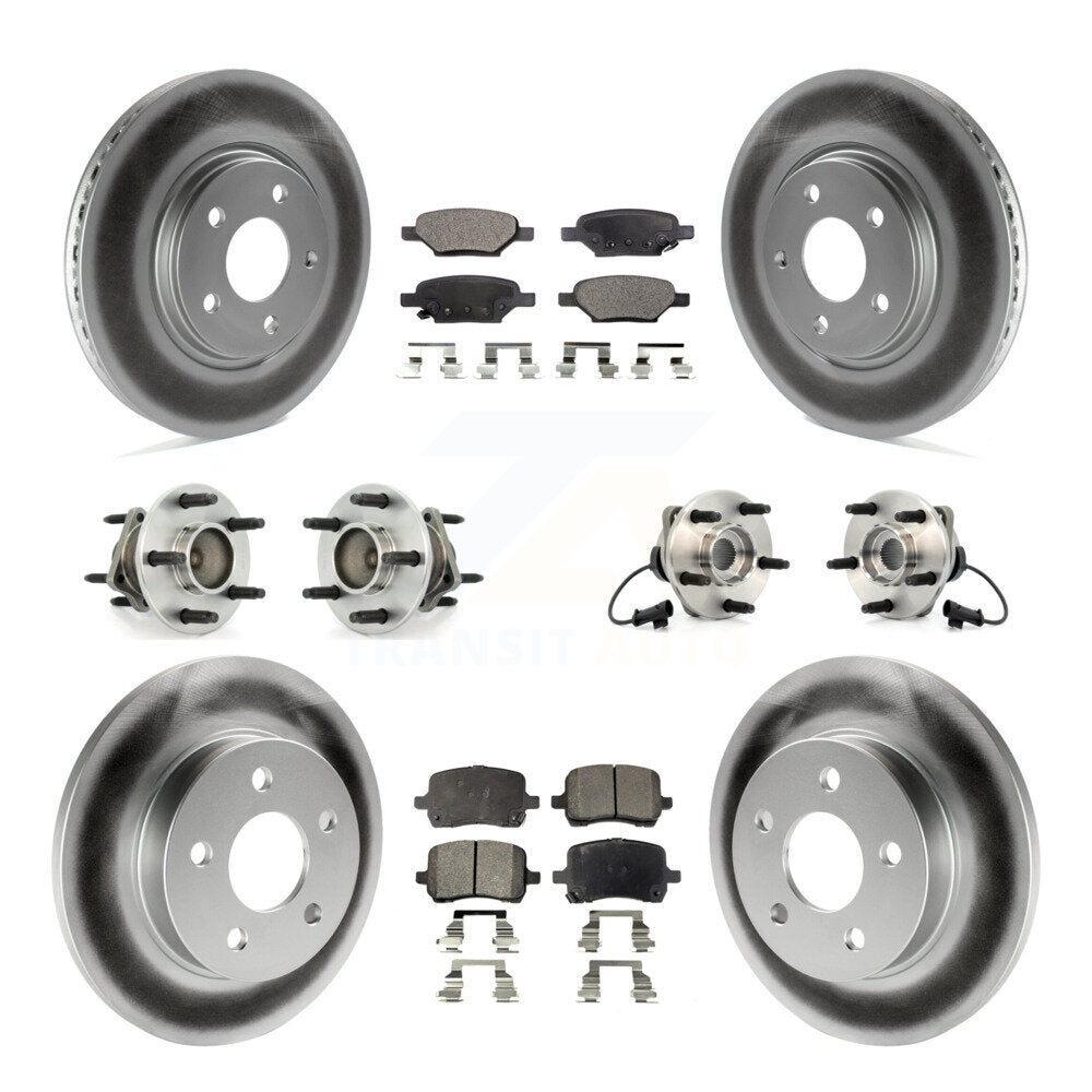 Kit de plaquettes de rotor de frein, roulement de moyeu avant et arrière (10 pièces) pour Chevrolet Malibu HH