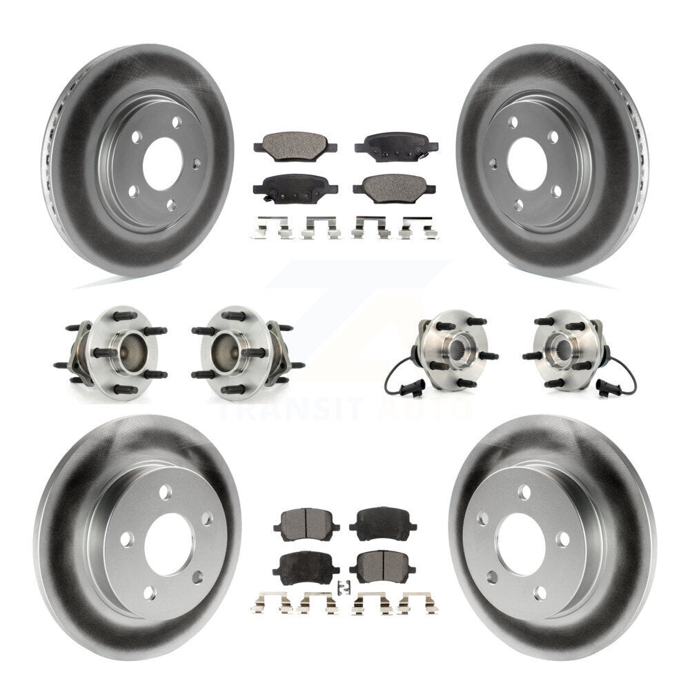 Kit de plaquettes de Rotor de frein revêtues de roulement de moyeu avant et arrière (10 pièces) pour Chevrolet Malibu G