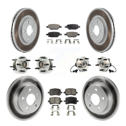 Kit de rotors et plaquettes de frein revêtus de roulement de moyeu avant et arrière (10 pièces) pour Chevrolet Malib