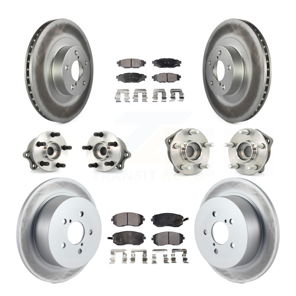 Kit de plaquettes de Rotor de frein, roulement de moyeu avant et arrière (10 pièces) pour Subaru Outback Legac