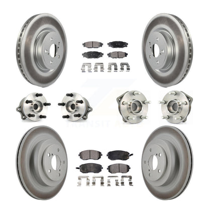Kit de plaquettes de rotor de frein à disque revêtues de roulement de moyeu avant et arrière (10 pièces) pour Subaru Legac