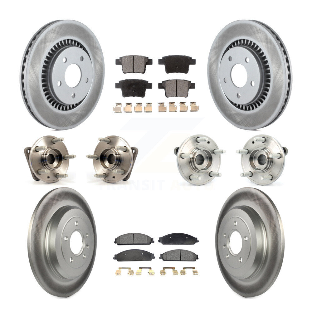 Kit de plaquettes de Rotor de frein revêtues de roulement de moyeu avant et arrière (10 pièces) pour Ford Five Hundres