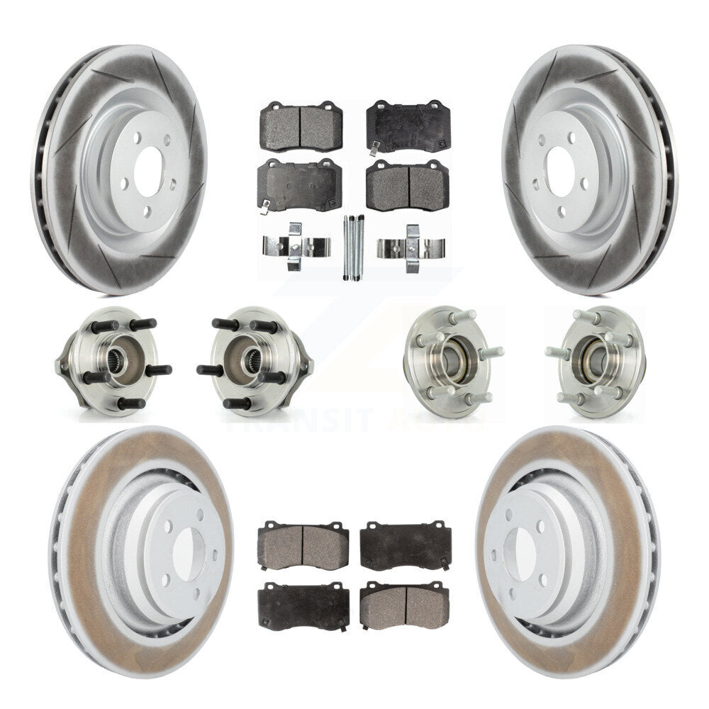 Kit de plaquettes de rotor de frein enduites de roulement de moyeu avant et arrière (10 pièces) pour Chrysler 300 Dodge
