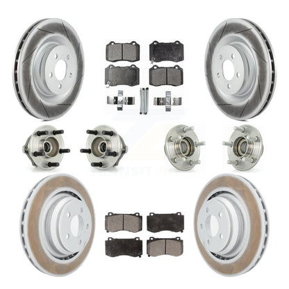 Kit de plaquettes de rotor de frein enduites de roulement de moyeu avant et arrière (10 pièces) pour Chrysler 300 Dodge