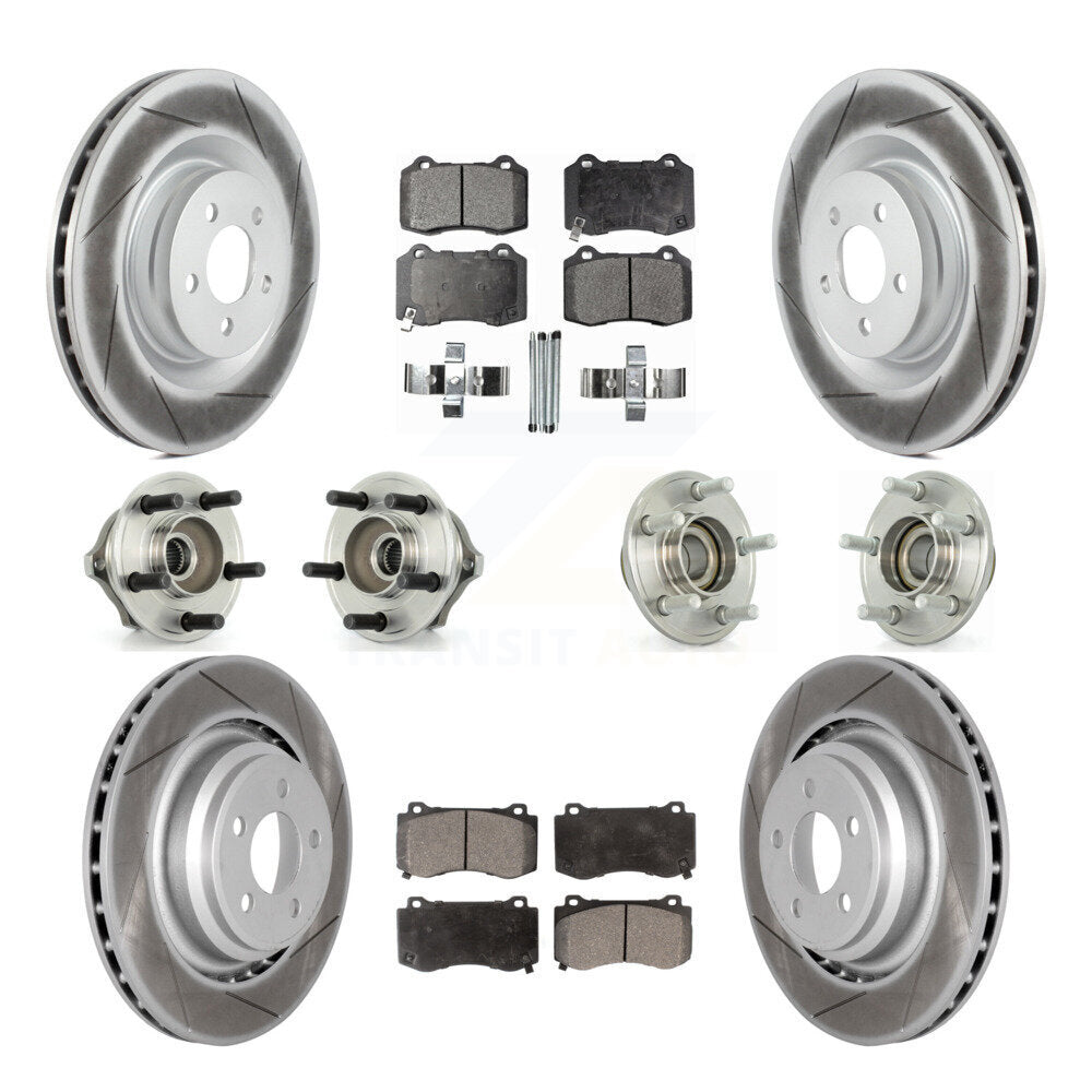 Kit de plaquettes de rotor de frein enduites de roulement de moyeu avant et arrière (10 pièces) pour Chrysler 300 Dodge