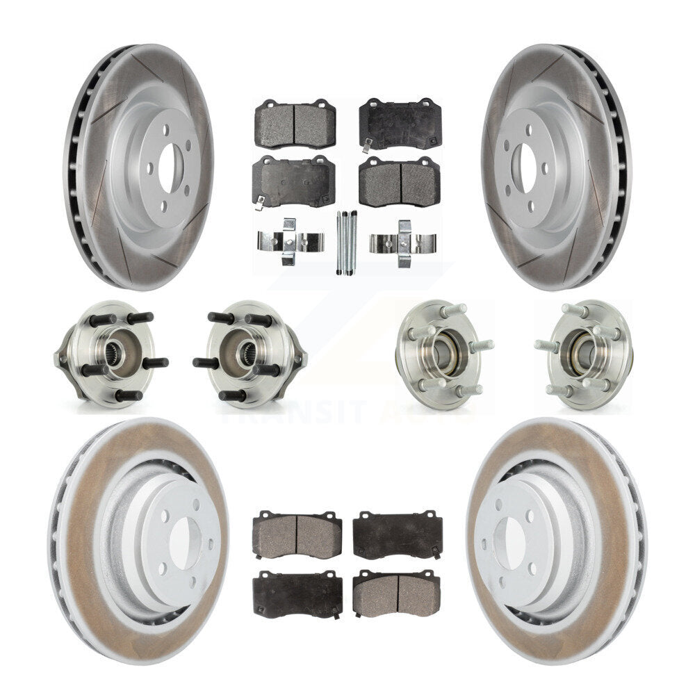 Kit de plaquettes de rotor de frein enduites de roulement de moyeu avant et arrière (10 pièces) pour Chrysler 300 Dodge