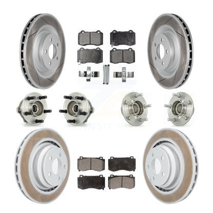 Kit de plaquettes de rotor de frein enduites de roulement de moyeu avant et arrière (10 pièces) pour Chrysler 300 Dodge