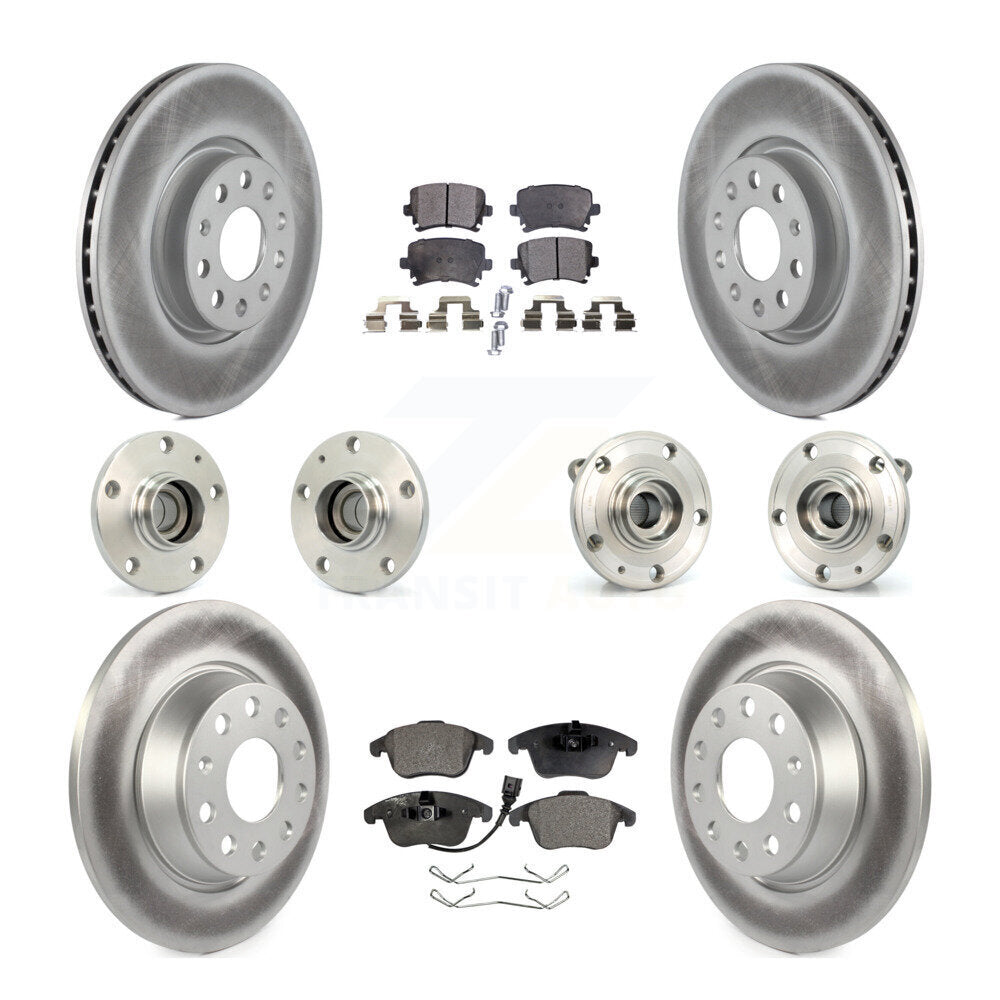 Kit de plaquettes de rotor de frein, roulement de moyeu avant et arrière (10 pièces) pour Volkswagen Tiguan Q