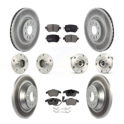 Kit de rotors et plaquettes de frein revêtus de roulement de moyeu avant et arrière (10 pièces) pour Audi Q 2016 – 2018
