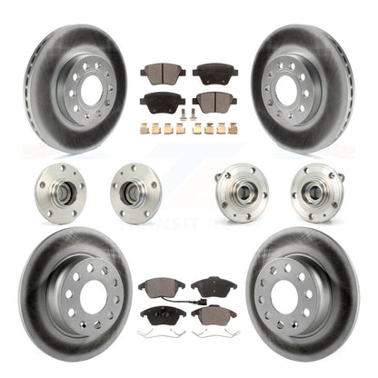 Kit de rotor et de plaquettes de frein revêtus de roulement de moyeu avant et arrière (10 pièces) pour Volkswagen Beetl