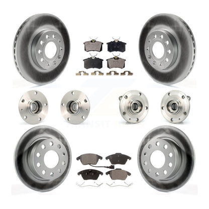 Kit de rotor et de plaquettes de frein revêtus de roulement de moyeu avant et arrière (10 pièces) pour Volkswagen Beetl