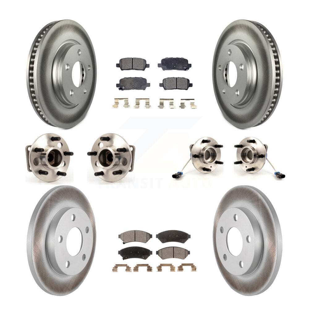 Kit de plaquettes de Rotor de frein, roulement de moyeu avant et arrière (10 pièces) pour Buick LaCrosse Gran