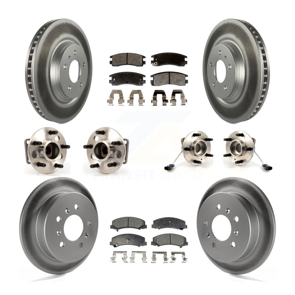 Kit de plaquettes de Rotor de frein, roulement de moyeu avant et arrière (10 pièces) pour Buick LaCrosse Allur