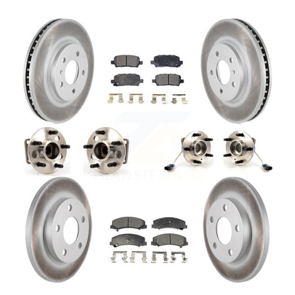 Kit de rotors et plaquettes de frein revêtus de roulement de moyeu avant et arrière (10 pièces) pour Chevrolet Impal