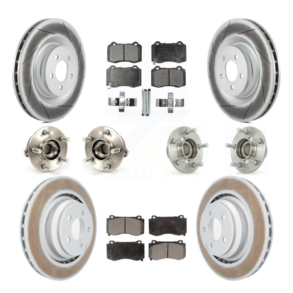Kit de plaquettes de rotor de frein enduites de roulement de moyeu avant et arrière (10 pièces) pour Dodge Chrysler 30
