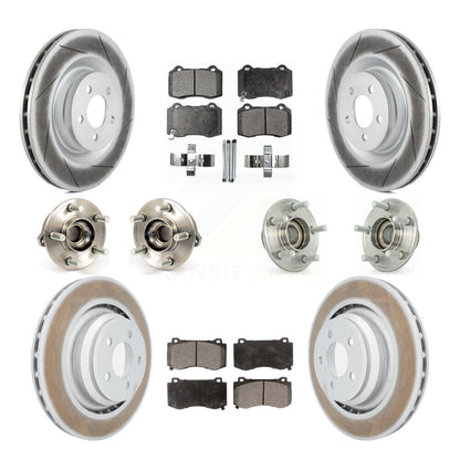 Kit de plaquettes de rotor de frein enduites de roulement de moyeu avant et arrière (10 pièces) pour Dodge Chrysler 30