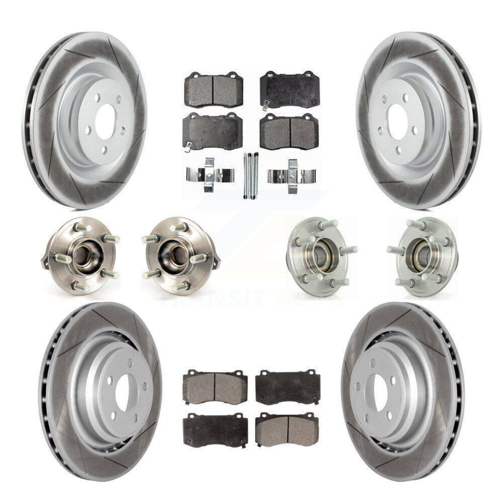 Kit de plaquettes de rotor de frein enduites de roulement de moyeu avant et arrière (10 pièces) pour Dodge Chrysler 30