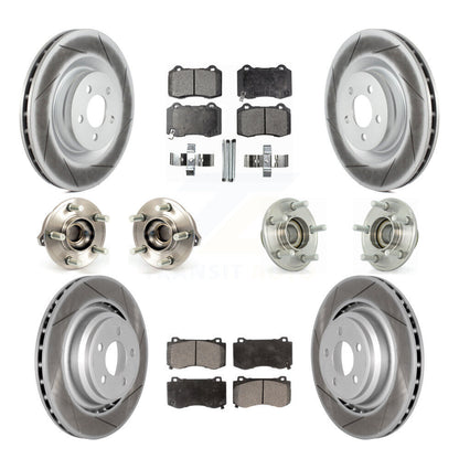 Kit de plaquettes de rotor de frein enduites de roulement de moyeu avant et arrière (10 pièces) pour Dodge Chrysler 30