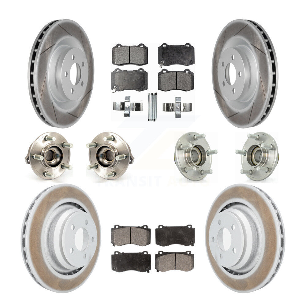 Kit de plaquettes de rotor de frein enduites de roulement de moyeu avant et arrière (10 pièces) pour Dodge Chrysler 30