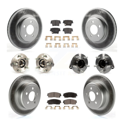 Kit de plaquettes de rotor de frein enduites de roulement de moyeu avant et arrière (10 pièces) pour Chrysler 300 Dodge