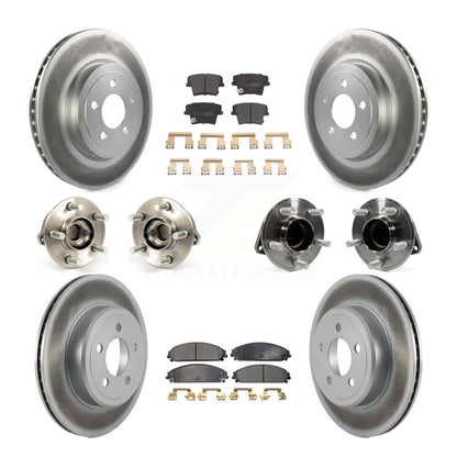 Kit de plaquettes de rotor de frein enduites de roulement de moyeu avant et arrière (10 pièces) pour Chrysler 300 Dodge