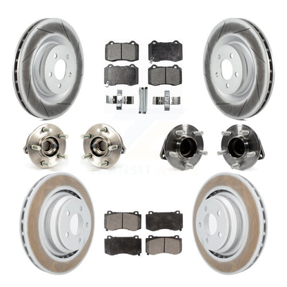 Kit de plaquettes de rotor de frein enduites de roulement de moyeu avant et arrière (10 pièces) pour Dodge Chrysler 30