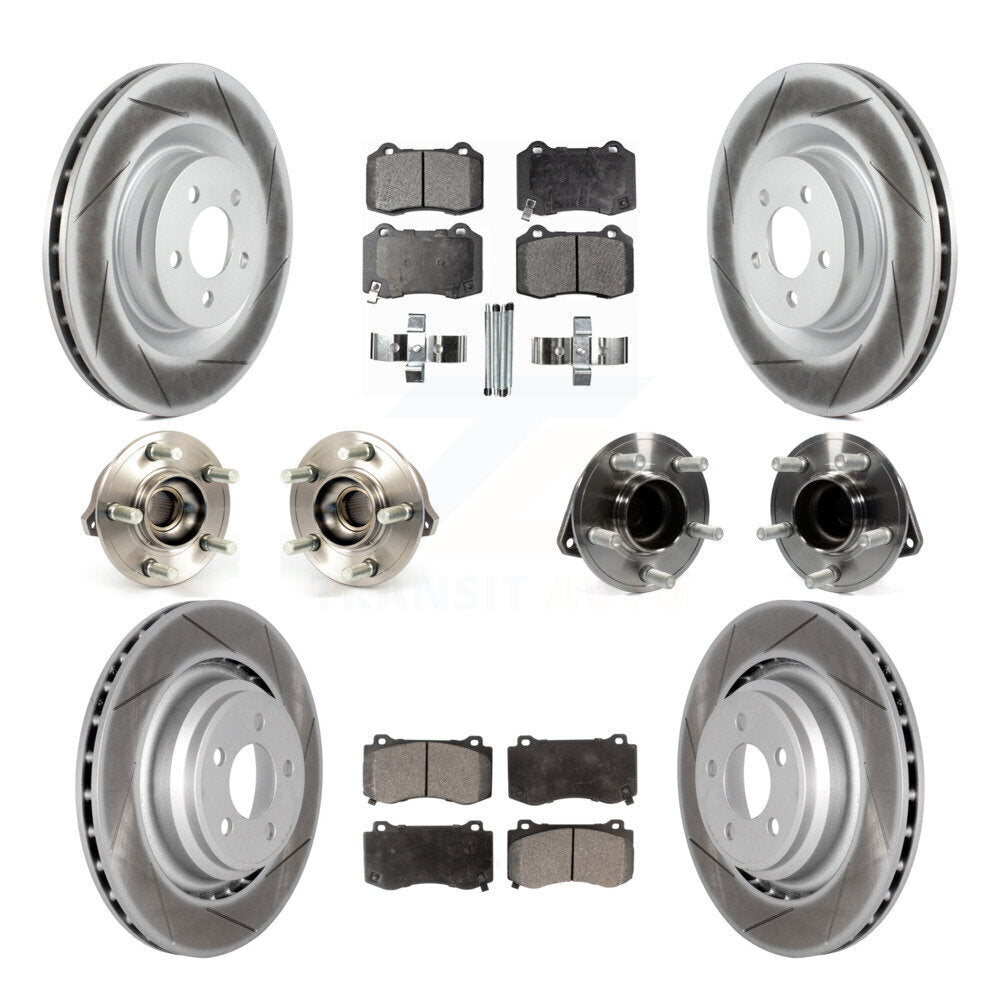 Kit de plaquettes de rotor de frein enduites de roulement de moyeu avant et arrière (10 pièces) pour Dodge Chrysler 30