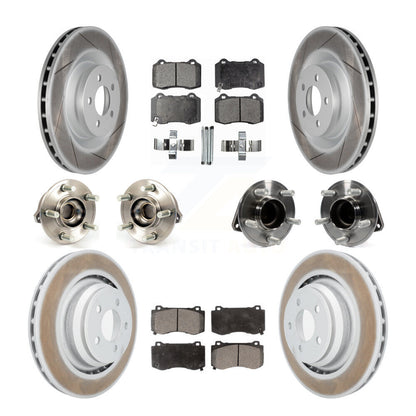 Kit de plaquettes de rotor de frein enduites de roulement de moyeu avant et arrière (10 pièces) pour Dodge Chrysler 30