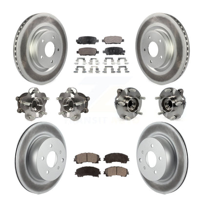 Kit de rotor et de plaquettes de frein revêtus de roulement de moyeu avant et arrière (10 pièces) pour INFINITI QX50 RW