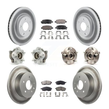 Kit de plaquettes de rotor de frein à disque revêtues de roulement de moyeu avant et arrière (10 pièces) pour Nissan Sentr