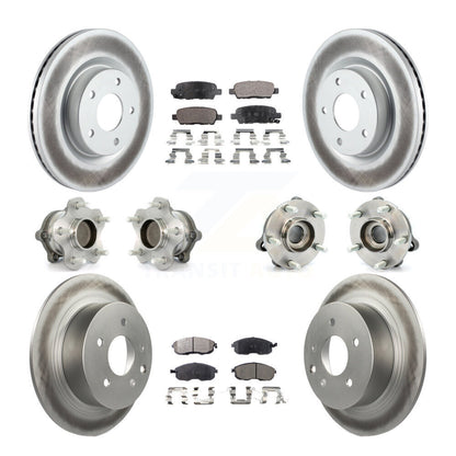 Kit de plaquettes de rotor de frein à disque revêtues de roulement de moyeu avant et arrière (10 pièces) pour Nissan Altim
