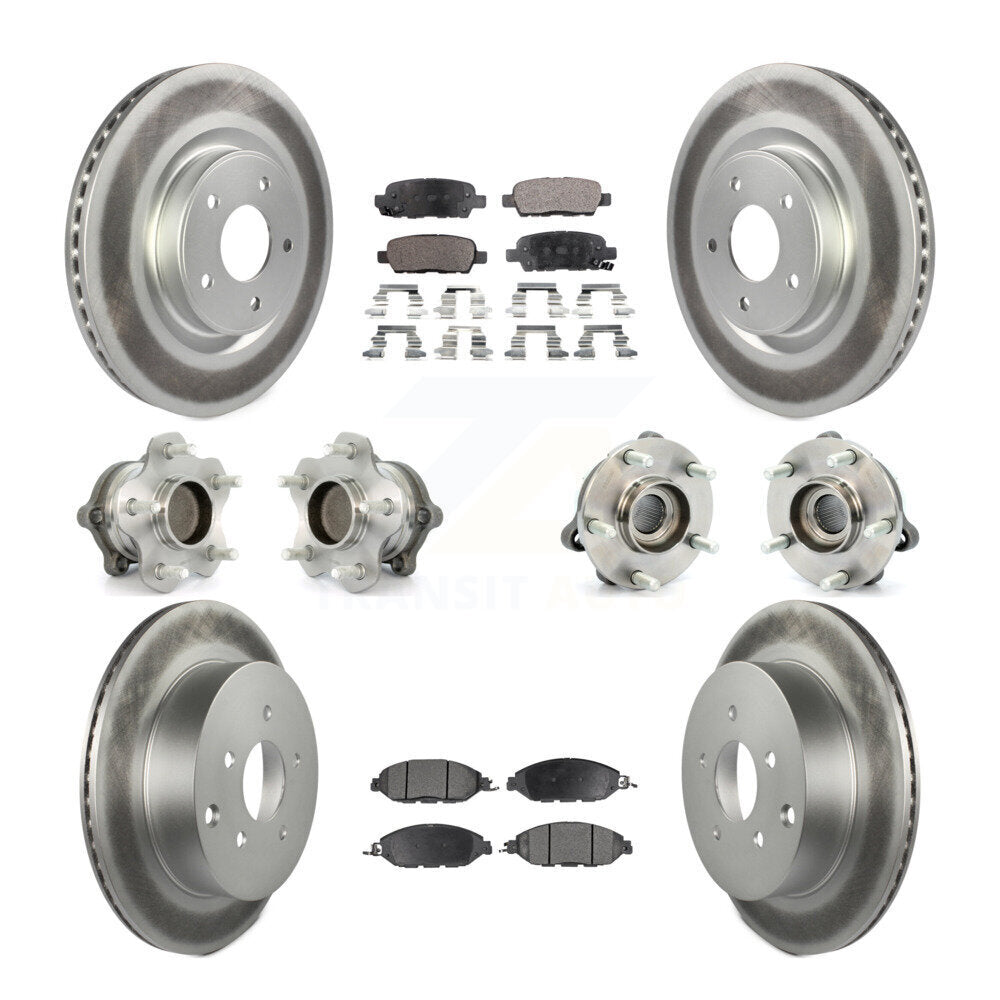 Kit de plaquettes de Rotor de frein, roulement de moyeu avant et arrière (10 pièces) pour Nissan Pathfinder FW