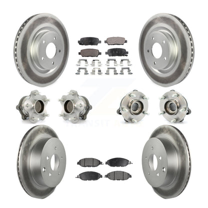 Kit de plaquettes de Rotor de frein, roulement de moyeu avant et arrière (10 pièces) pour Nissan Pathfinder FW