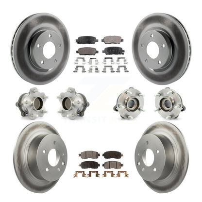 Kit de plaquettes de rotor de frein à disque revêtues de roulement de moyeu avant et arrière (10 pièces) pour Nissan Altim