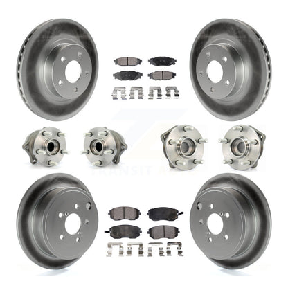 Kit de plaquettes de Rotor de frein à disque revêtu de roulement de moyeu avant et arrière (10 pièces) pour Subaru Imprez