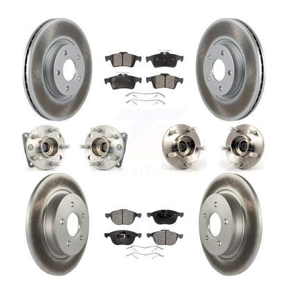Kit de rotor et de plaquettes de frein revêtus de roulement de moyeu avant et arrière (10 pièces) pour Volvo S40 V50 AW