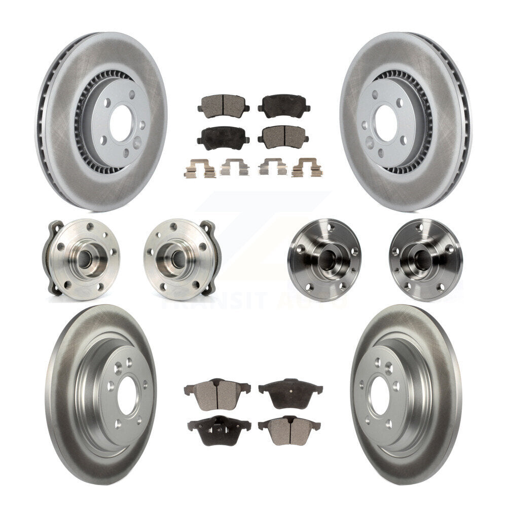 Kit de plaquettes de Rotor de frein revêtues de roulement de moyeu avant et arrière (10 pièces) pour Volvo S60 V60 Cros