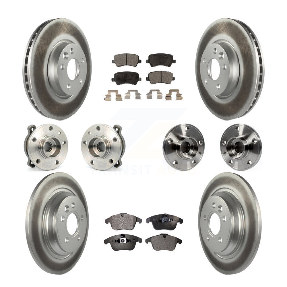 Kit de plaquettes de rotor de frein revêtues de roulement de moyeu avant et arrière (10 pièces) pour Volvo S60 AW 13-14