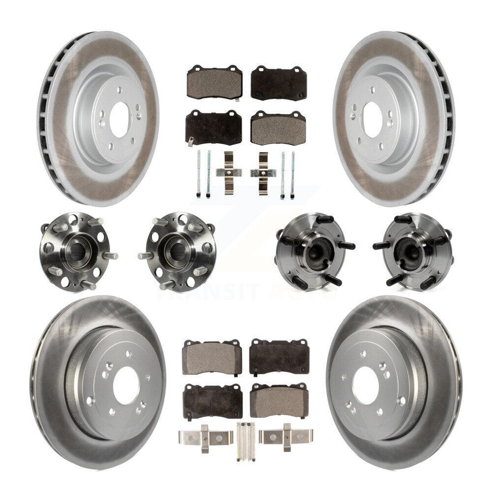 Kit de plaquettes de Rotor de frein, roulement de moyeu avant et arrière (10 pièces) pour Hyundai Genesis Coup