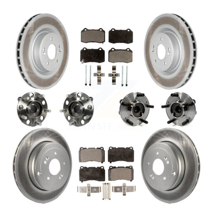 Kit de plaquettes de Rotor de frein, roulement de moyeu avant et arrière (10 pièces) pour Hyundai Genesis Coup